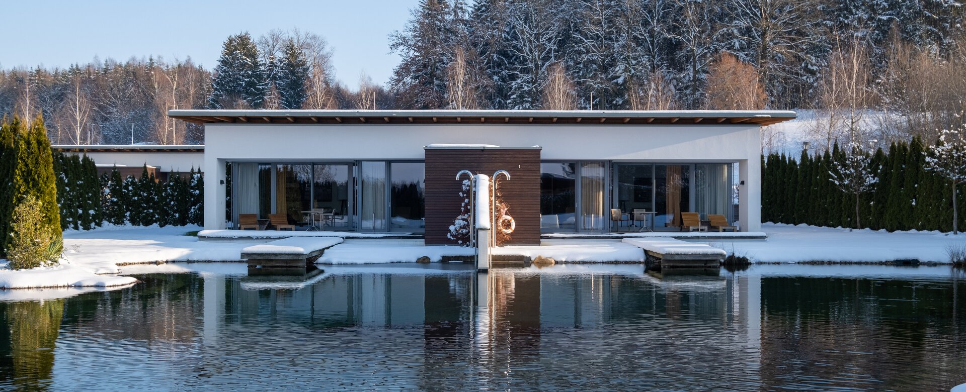 Winteraufnahme der Geinberg5 Private Spa Villa Select | © Spa Resort Geinberg / Chris Perkles